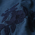 45R Ai Indigo Khadi Peplum Cutwork Embroidery M-Shirt