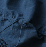 45R Ai Indigo Khadi Peplum Cutwork Embroidery M-Shirt