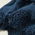 45R Ai Indigo Khadi Peplum Cutwork Embroidery M-Shirt