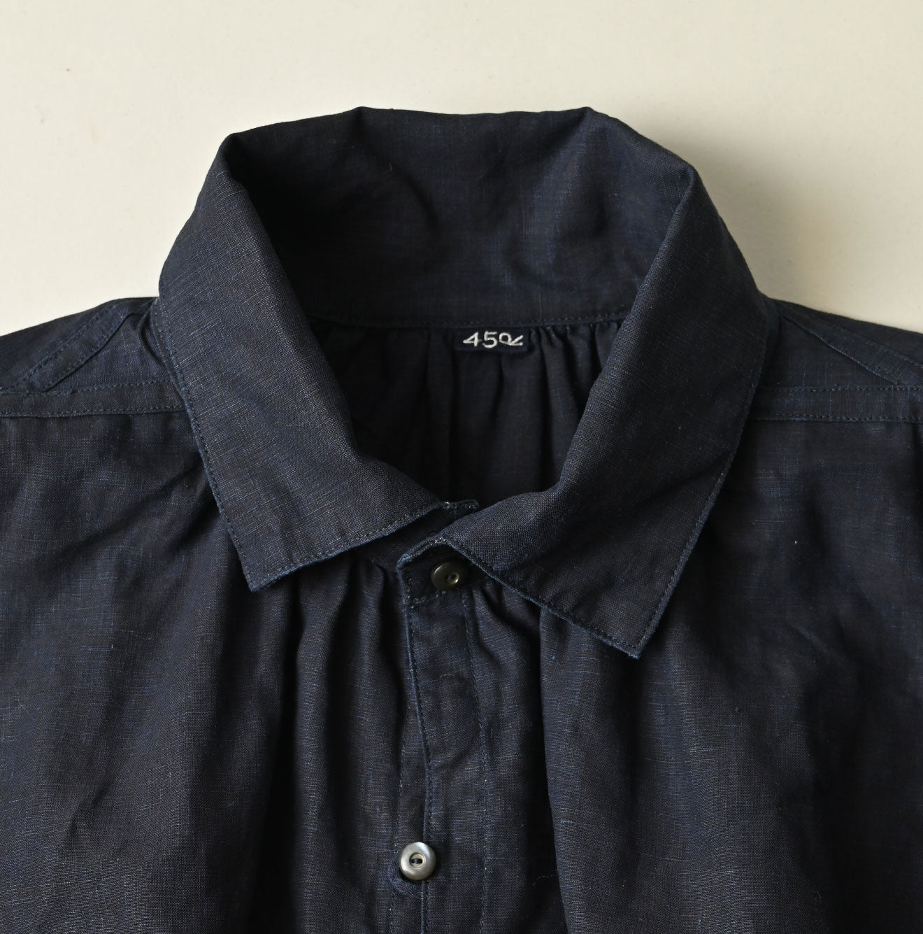 Indigo 60 Linen Smock Shirt - Image 12