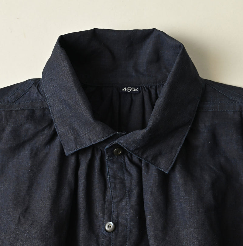 Indigo 60 Linen Smock Shirt - Image 12