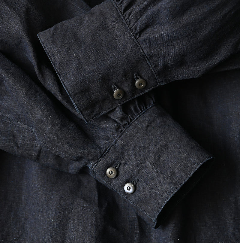 Indigo 60 Linen Smock Shirt - Image 16