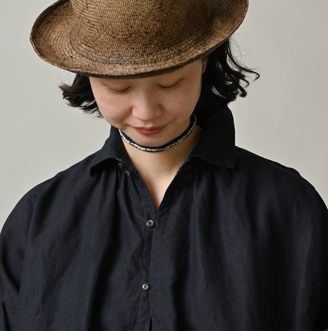 Indigo 60 Linen Smock Shirt - Image 6