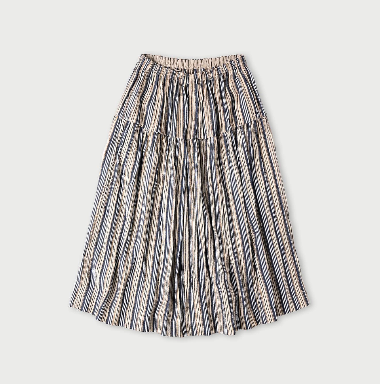 Silk Tanba-cloth Tiered Skirt