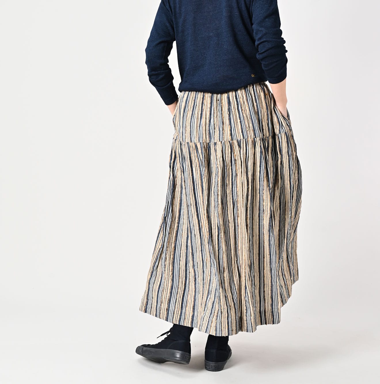 45R Silk Tanba-cloth Tiered Skirt