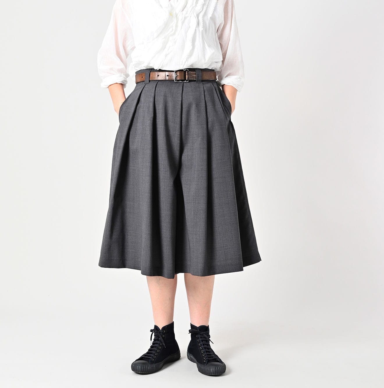 45R Summer Wool Culottes Skirt