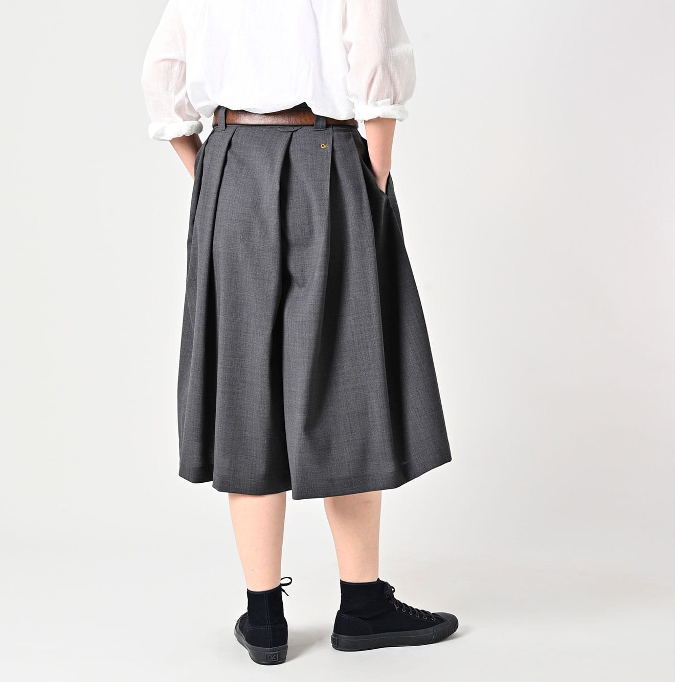 45R Summer Wool Culottes Skirt