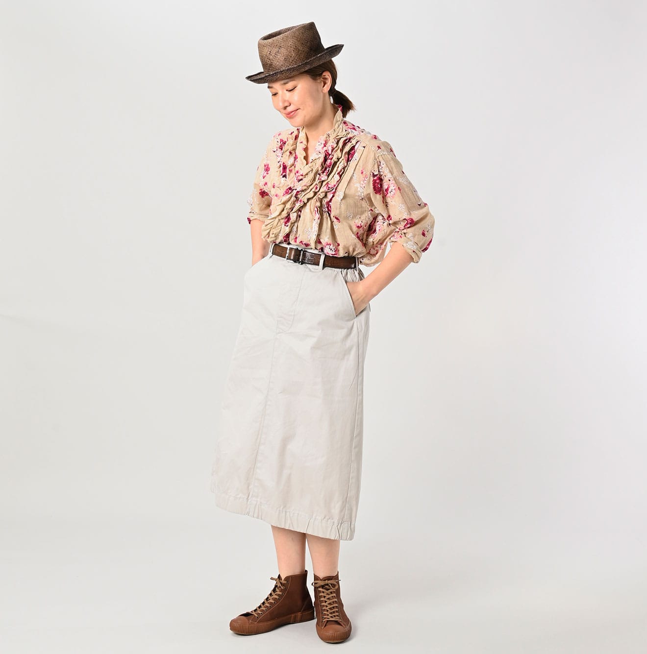 Gabardine Chigo Skirt - 45R by 45rpm studio