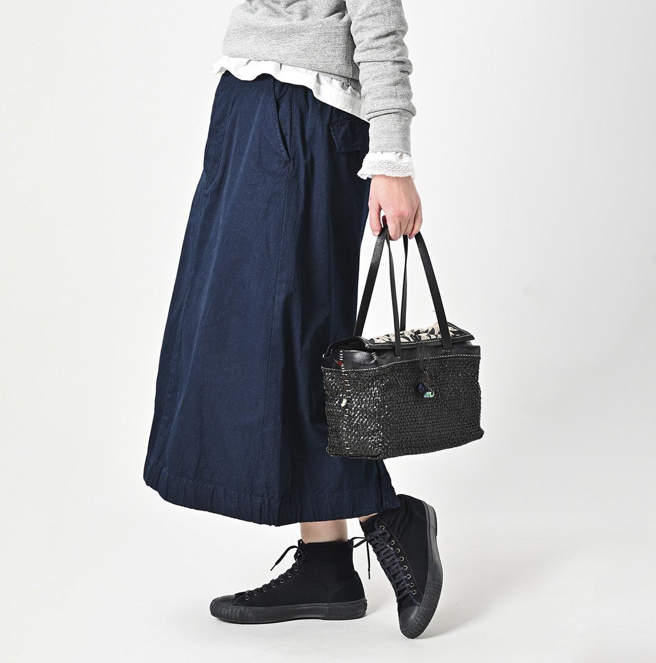 Indigo Gabardine Chigo Skirt - 45R by 45rpm studio