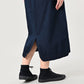 45R Indigo Gabardine Chigo Skirt