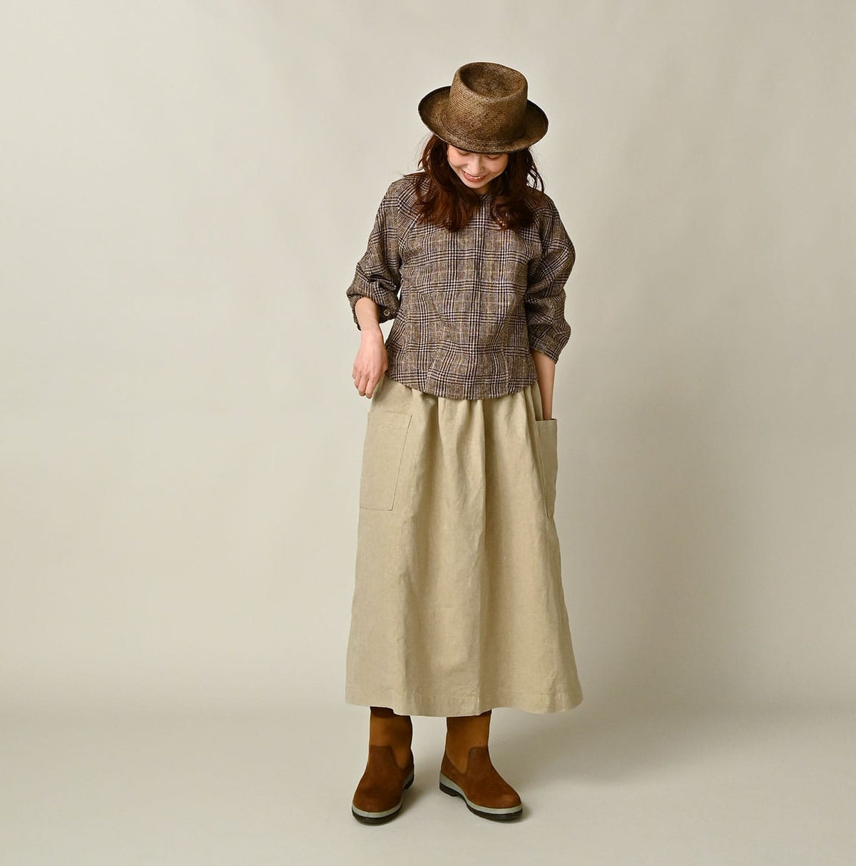 45R Linen Apron Skirt
