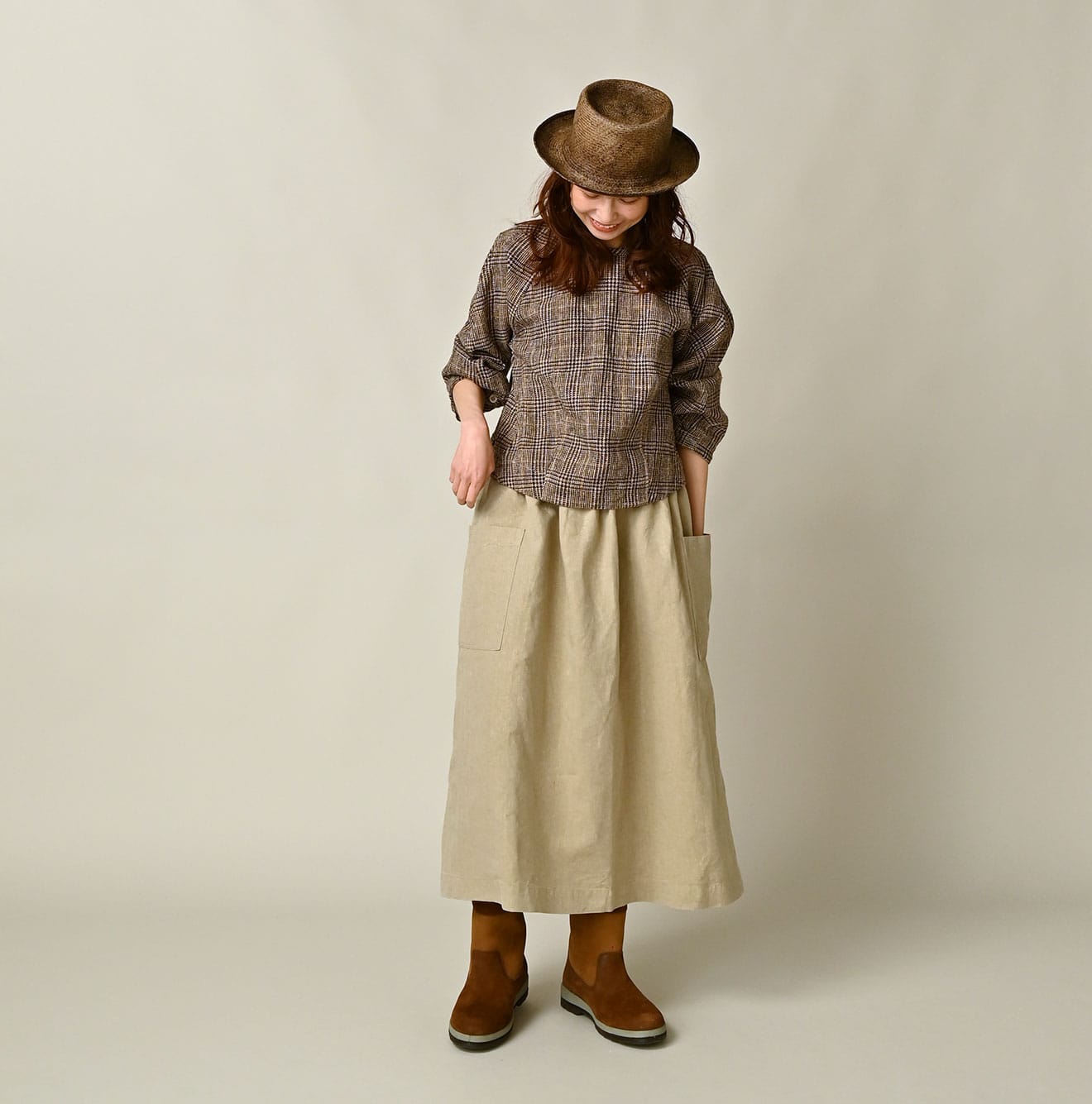45R Linen Apron Skirt