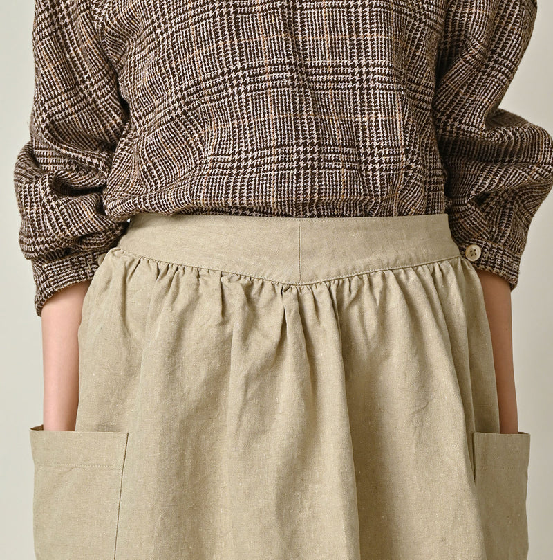45R Linen Apron Skirt