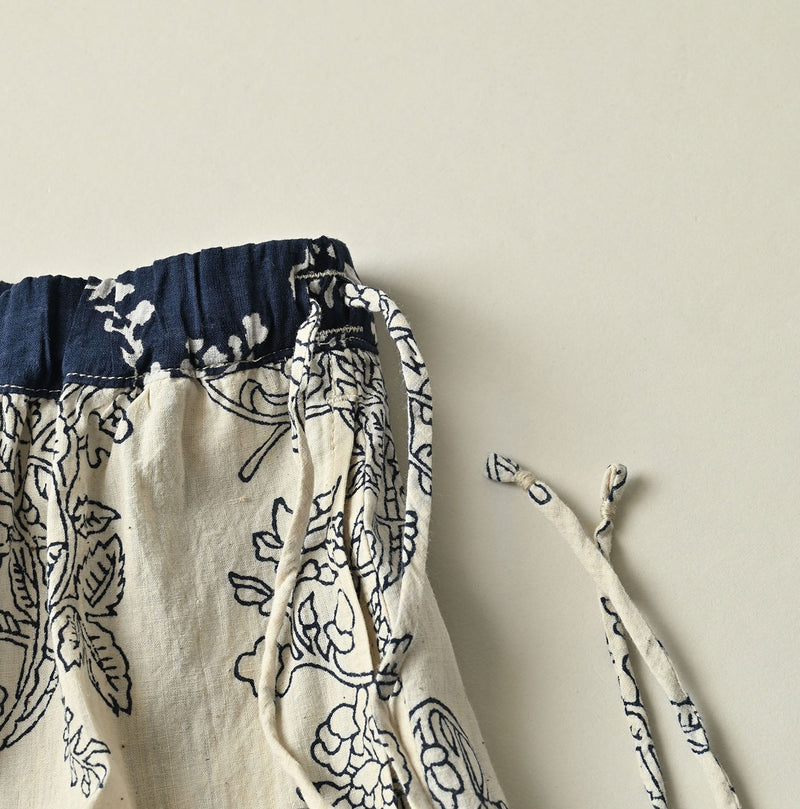 45R Khadi Block-Print Patchwork Skirt