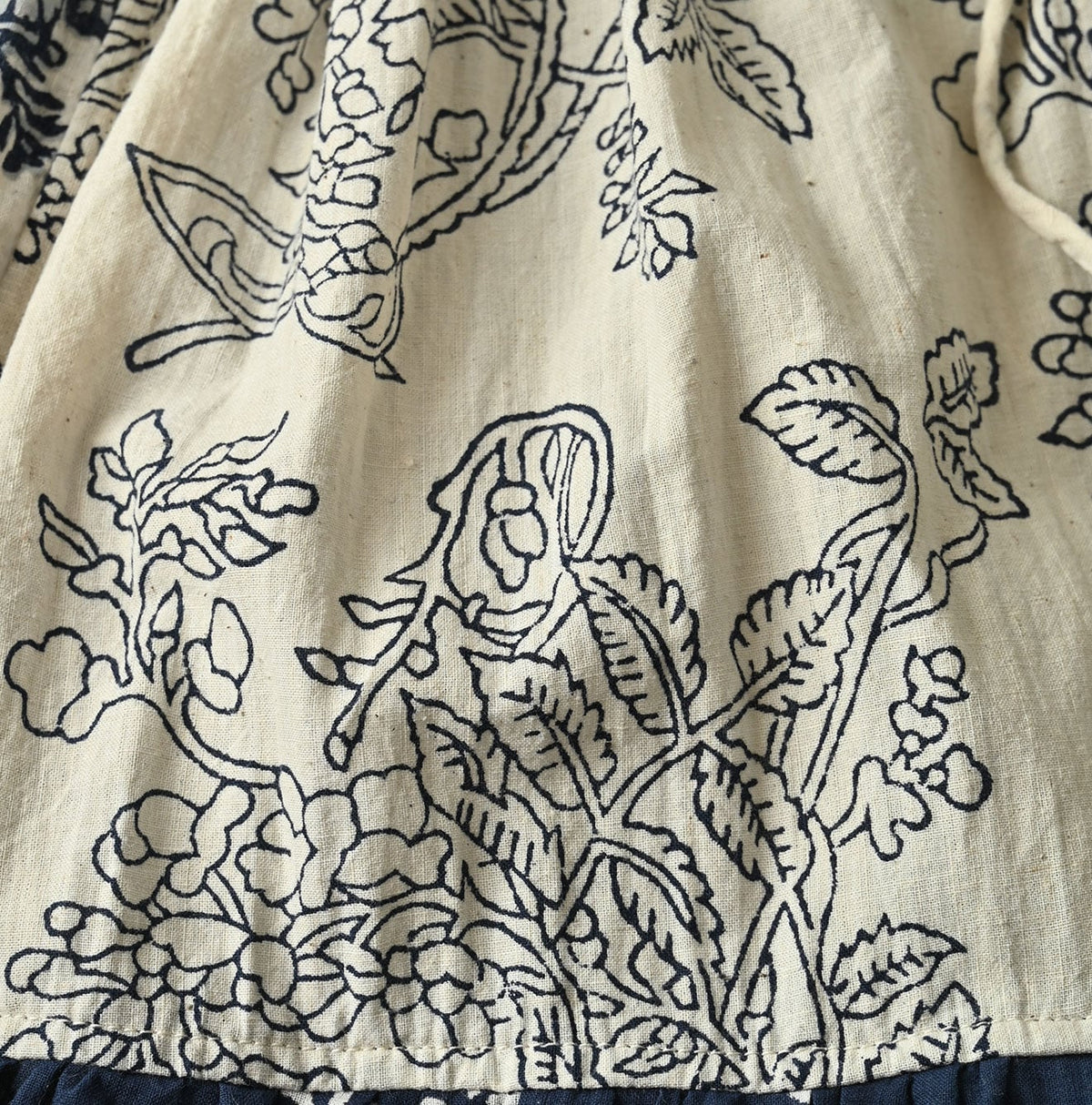 45R Khadi Block-Print Patchwork Skirt