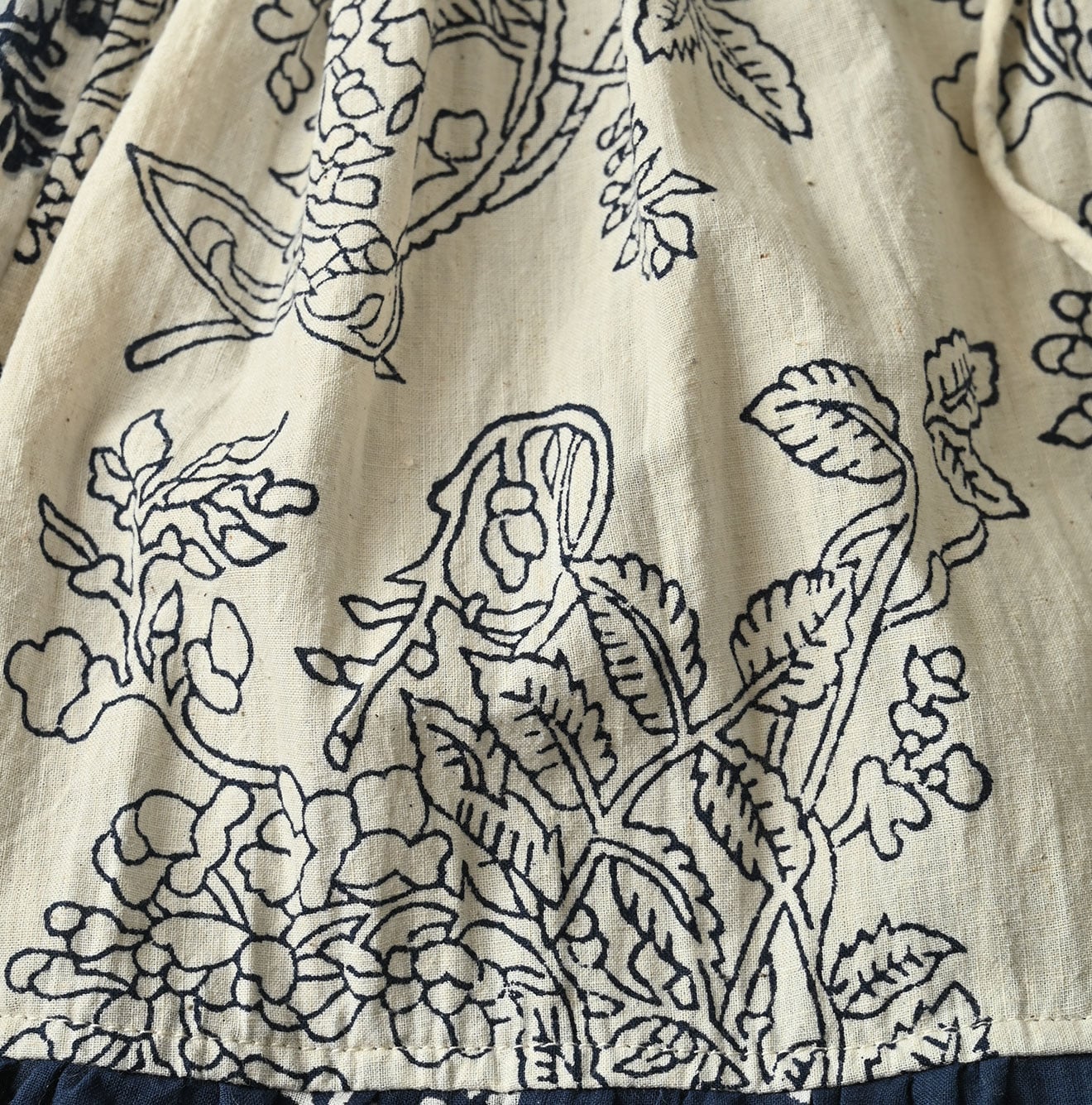 45R Khadi Block-Print Patchwork Skirt