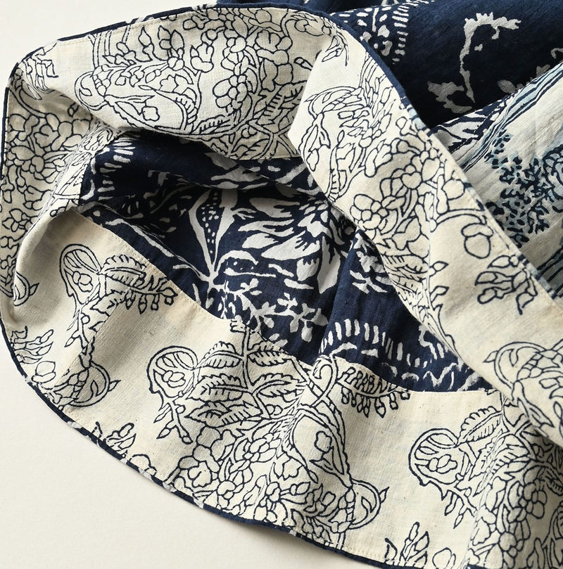 45R Khadi Block-Print Patchwork Skirt