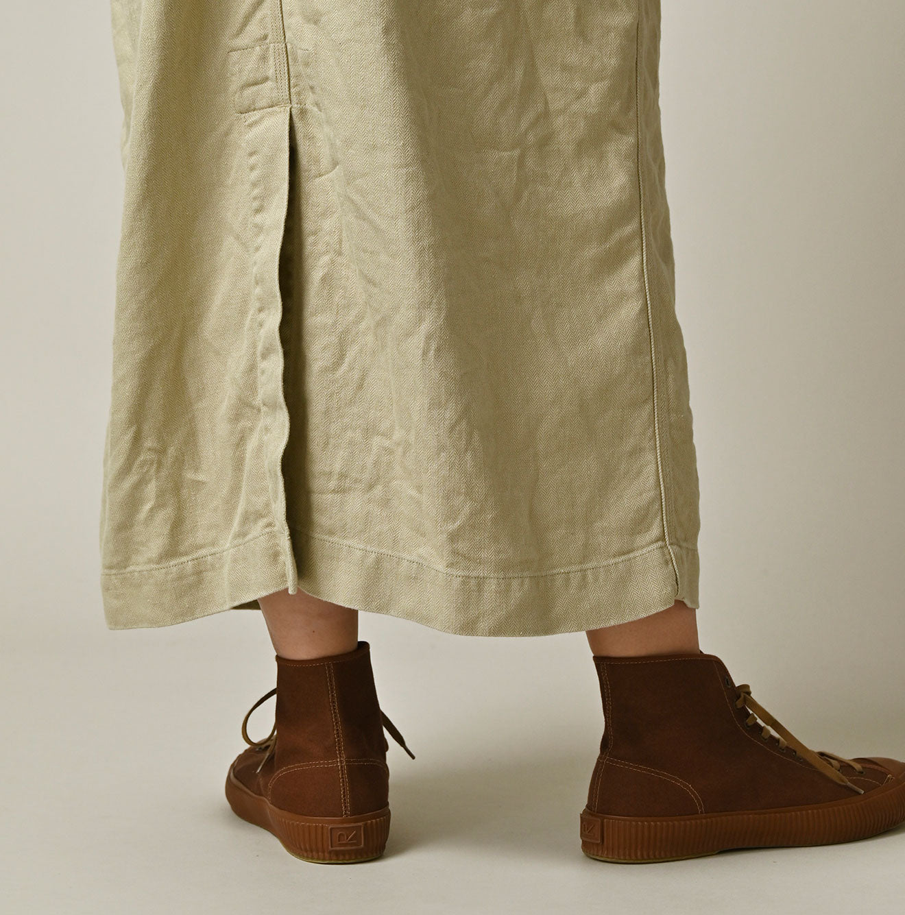 45R Linen Herringbone Overall Skirt - Image 11