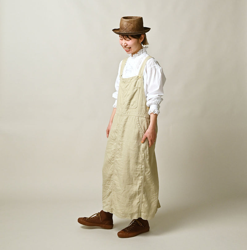 45R Linen Herringbone Overall Skirt - Image 3