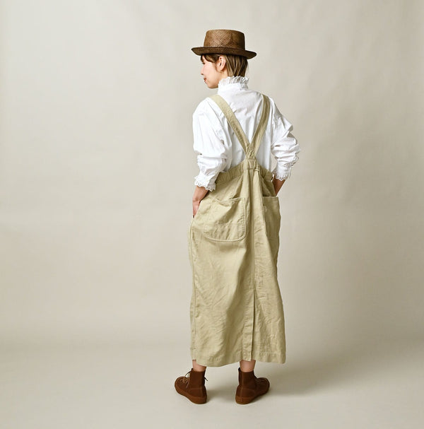45R Linen Herringbone Overall Skirt