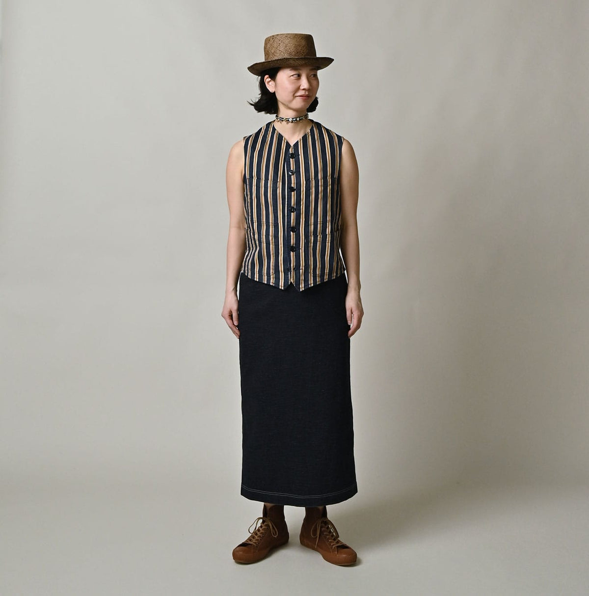 45R Indigo Denim Tenjiku Skirt