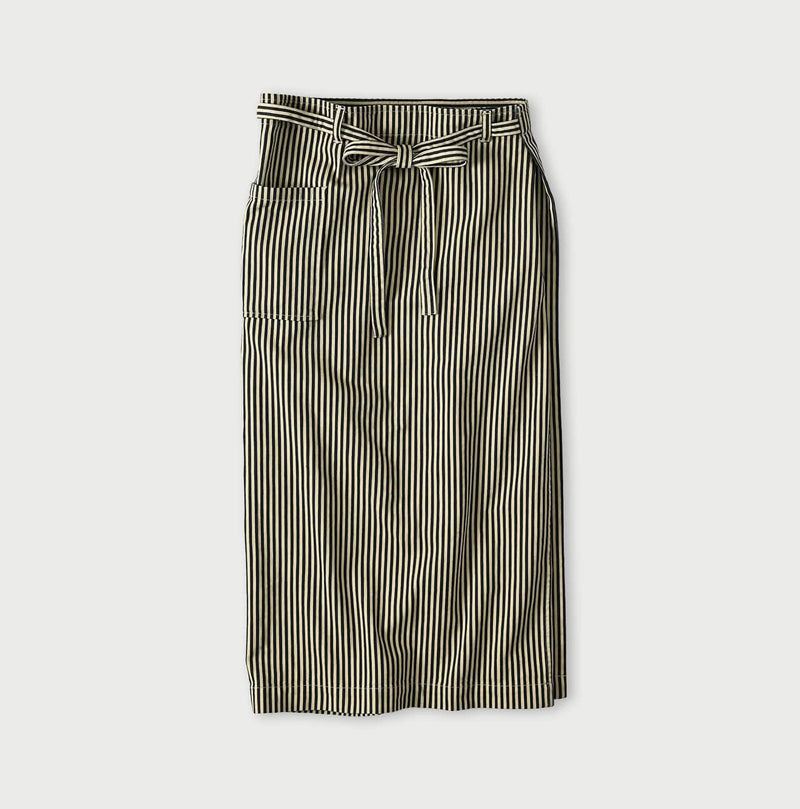 45R Indigo Hickory Wrap Skirt - Image 1