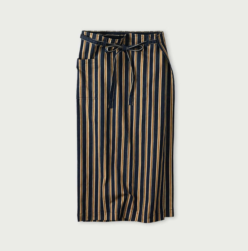 45R Indigo Hickory Wrap Skirt - Image 3