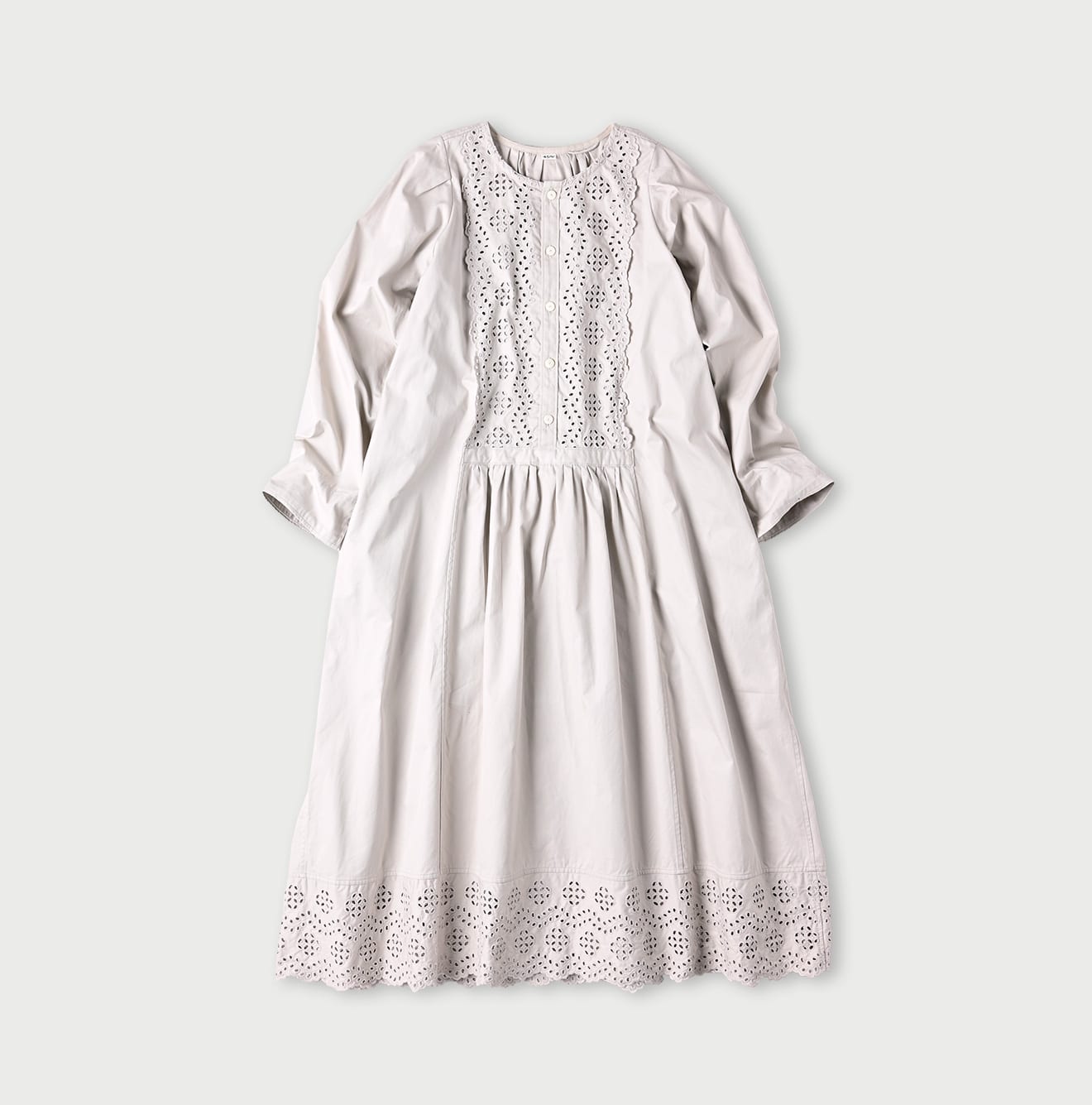 45R Light Gabardine Cutwork Dress