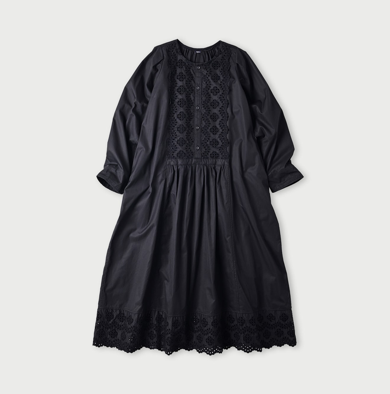 45R Light Gabardine Cutwork Dress