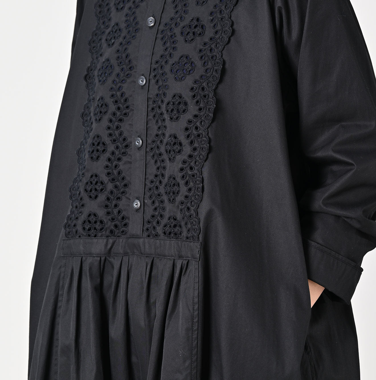 45R Light Gabardine Cutwork Dress