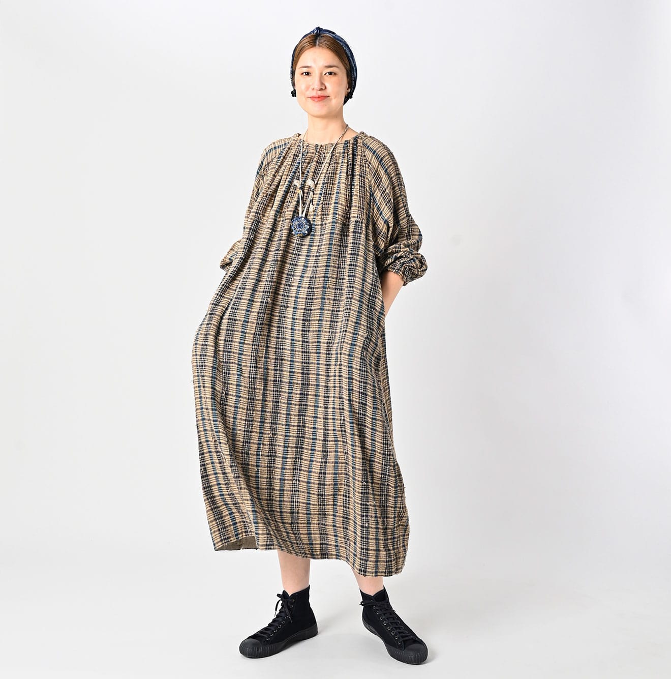 45R Silk Tanba-cloth Dress