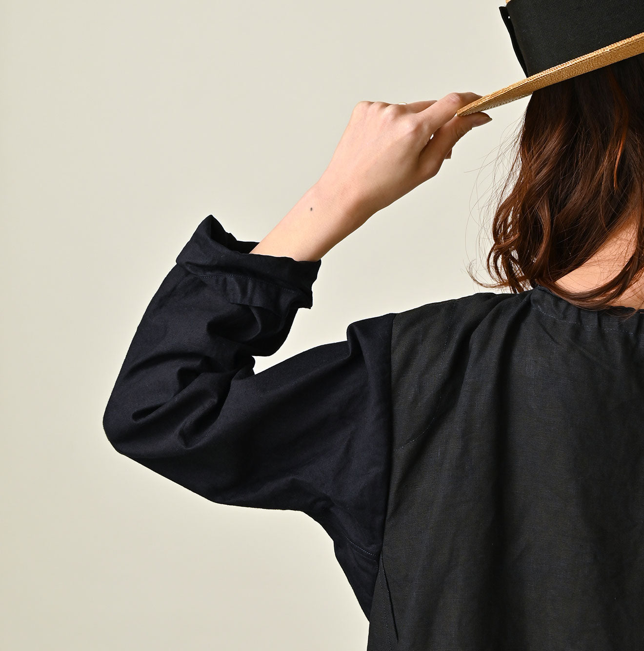 45R Indigo Linen Sack Dress