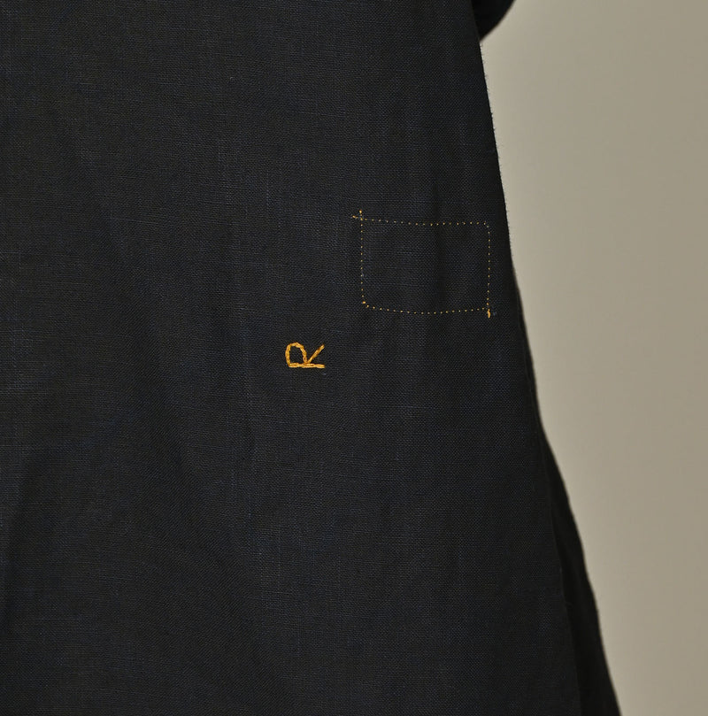 45R Indigo Linen Sack Dress - Image 10