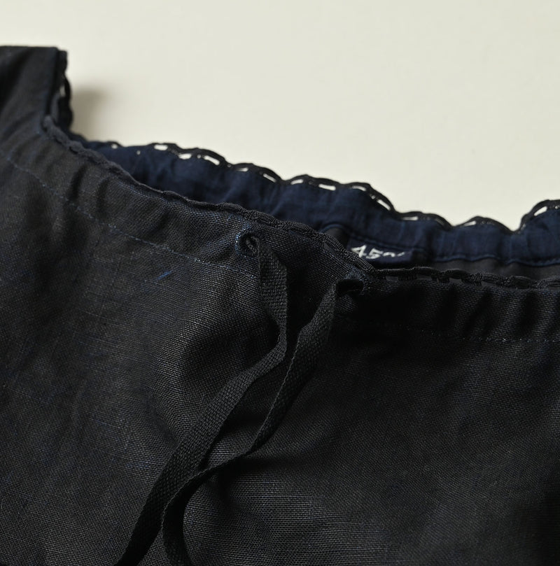 45R Indigo Linen Sack Dress - Image 12