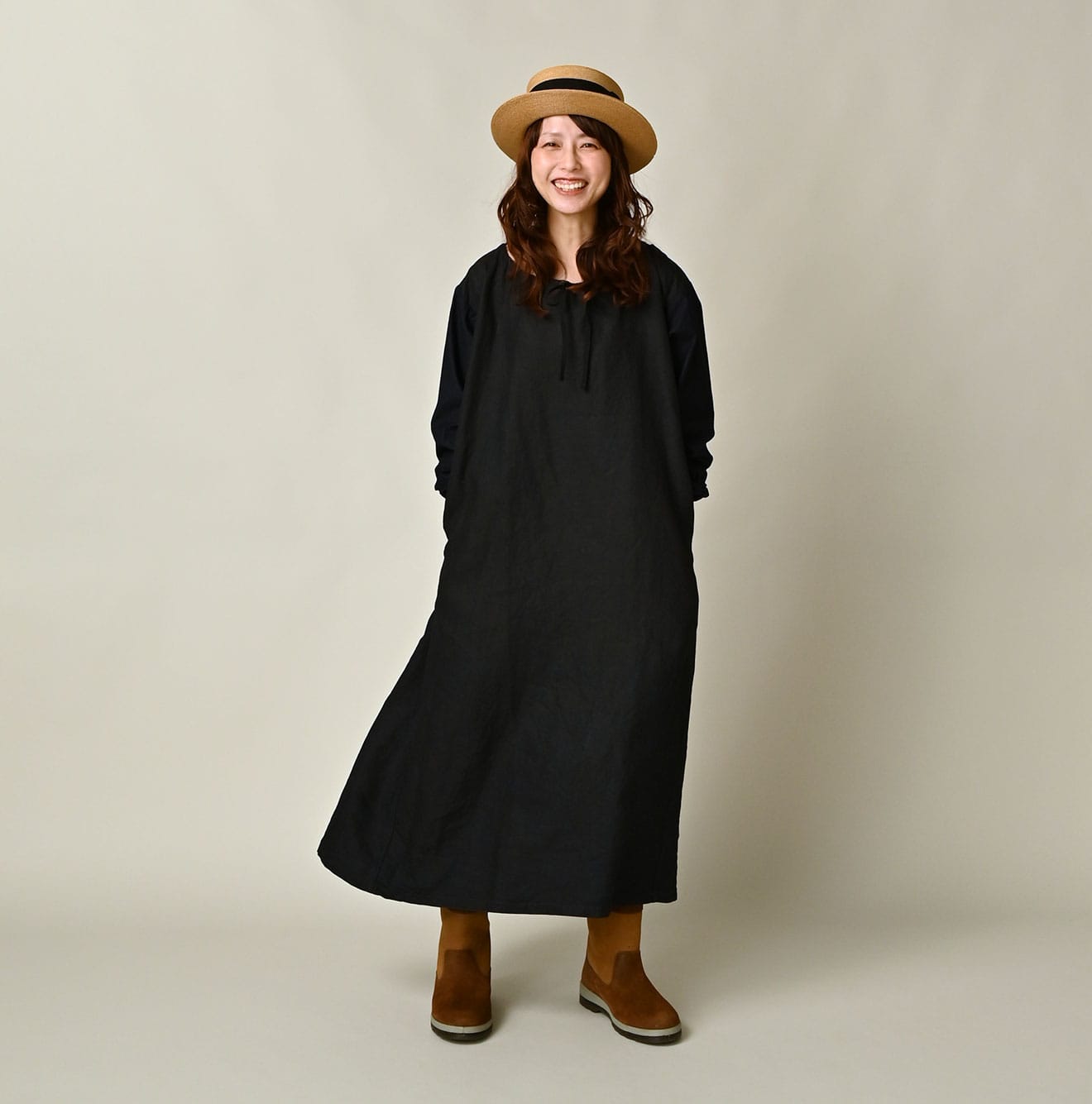 45R Indigo Linen Sack Dress - Image 2