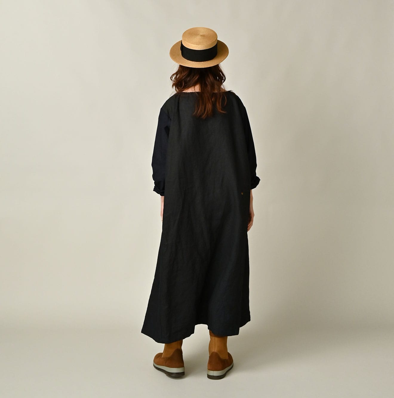 45R Indigo Linen Sack Dress - Image 4