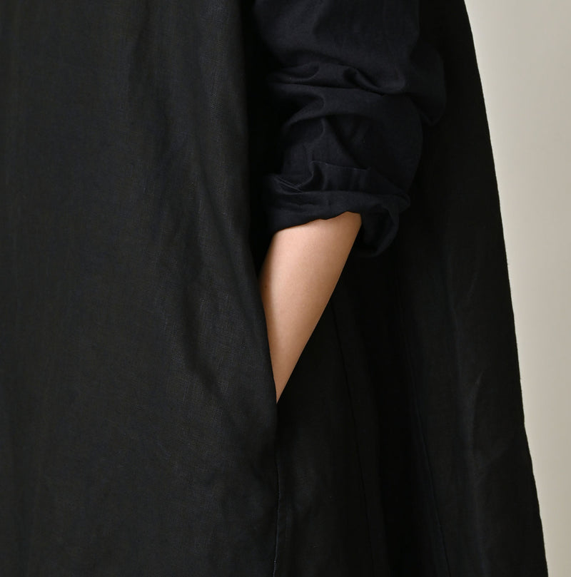 45R Indigo Linen Sack Dress - Image 7