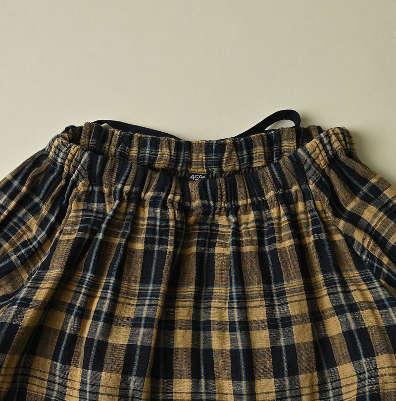 45R Indigo Doublecloth Shirring Dress - Image 13