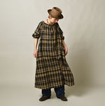 45R Indigo Doublecloth Shirring Dress