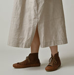 60 Linen Embroidery Puff Sleeve Dress