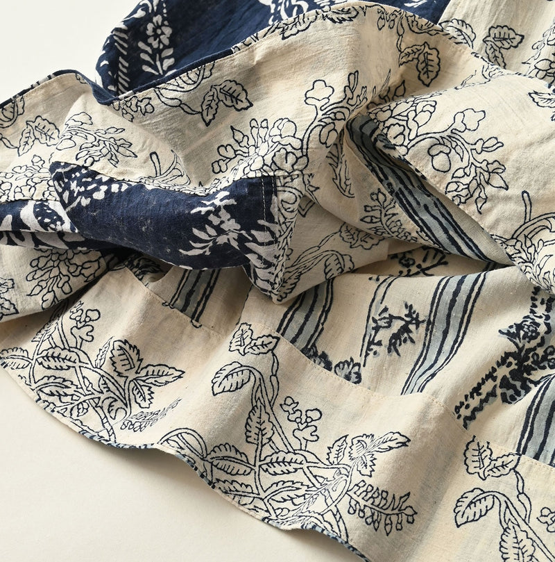 45R Khadi Block-Print Patchwork Dress