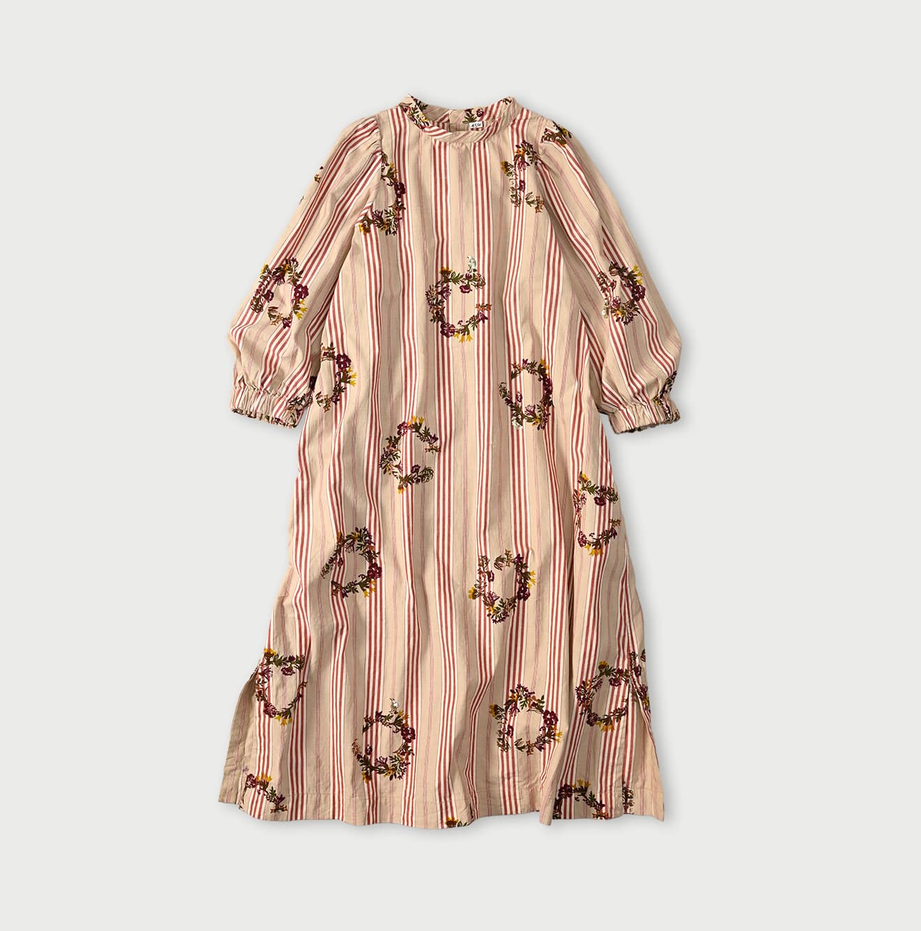 45R Khadi Ox Sajiki Puff Sleeve Dress - Image 1