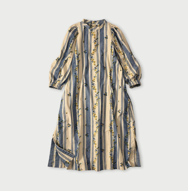45R Khadi Ox Sajiki Puff Sleeve Dress - Image 2