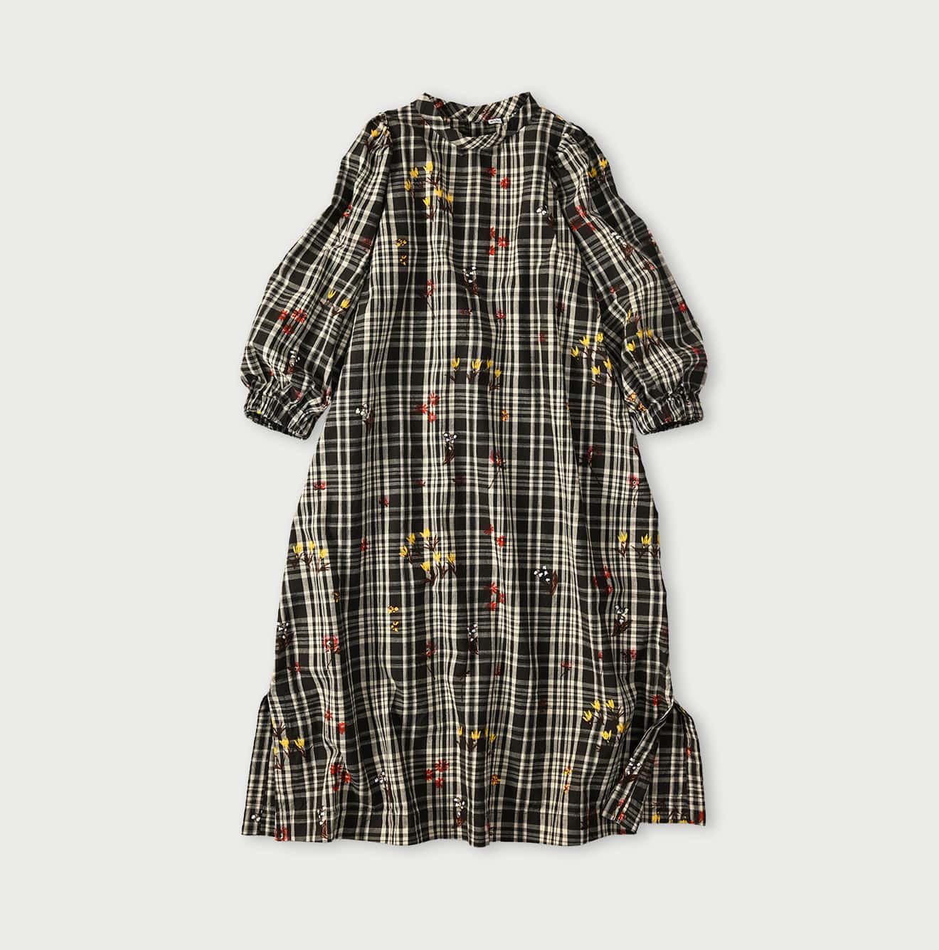 45R Khadi Ox Sajiki Puff Sleeve Dress - Image 3