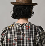 45R Khadi Ox Sajiki Puff Sleeve Dress