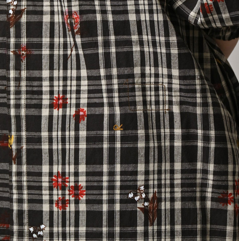 45R Khadi Ox Sajiki Puff Sleeve Dress - Image 13