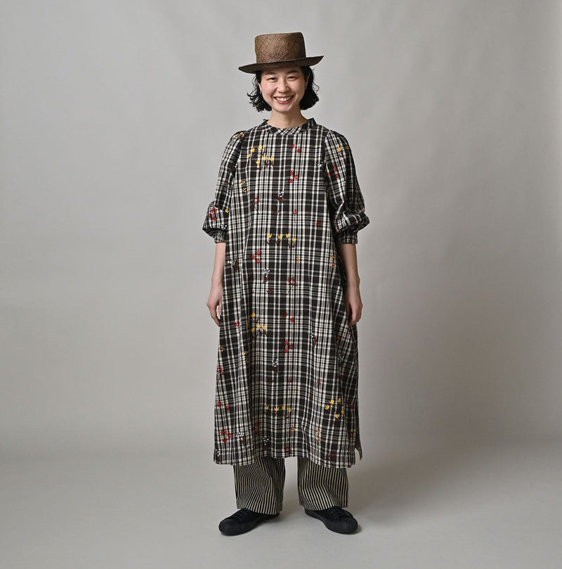 45R Khadi Ox Sajiki Puff Sleeve Dress - Image 5