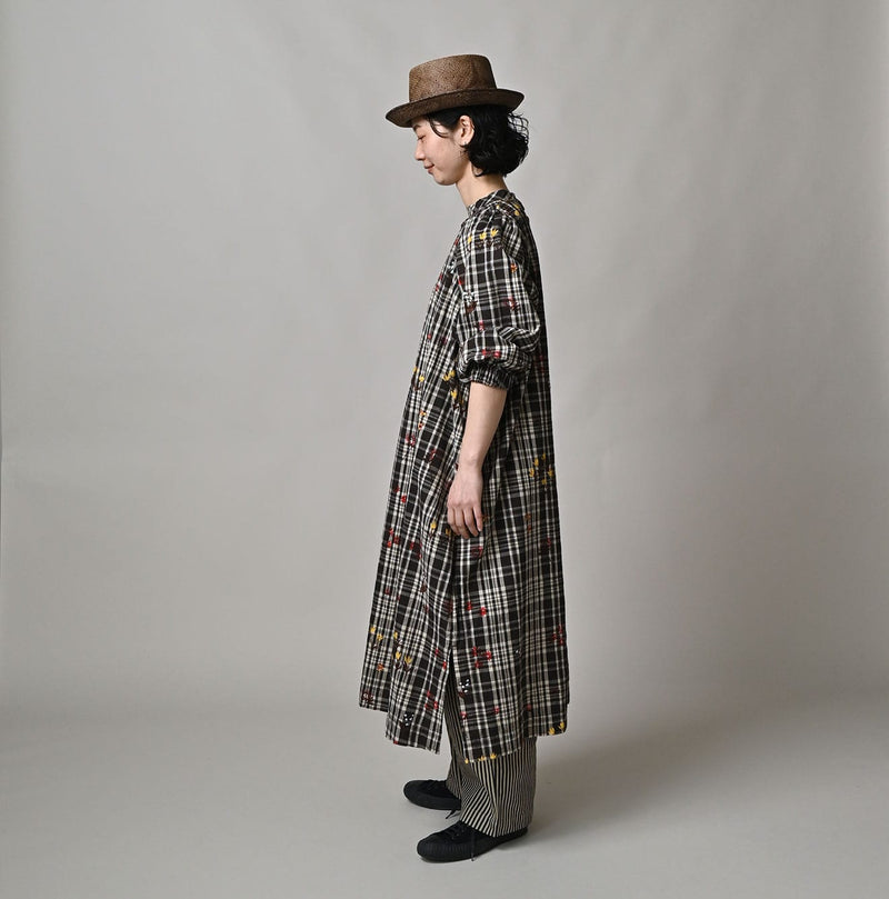 45R Khadi Ox Sajiki Puff Sleeve Dress - Image 6