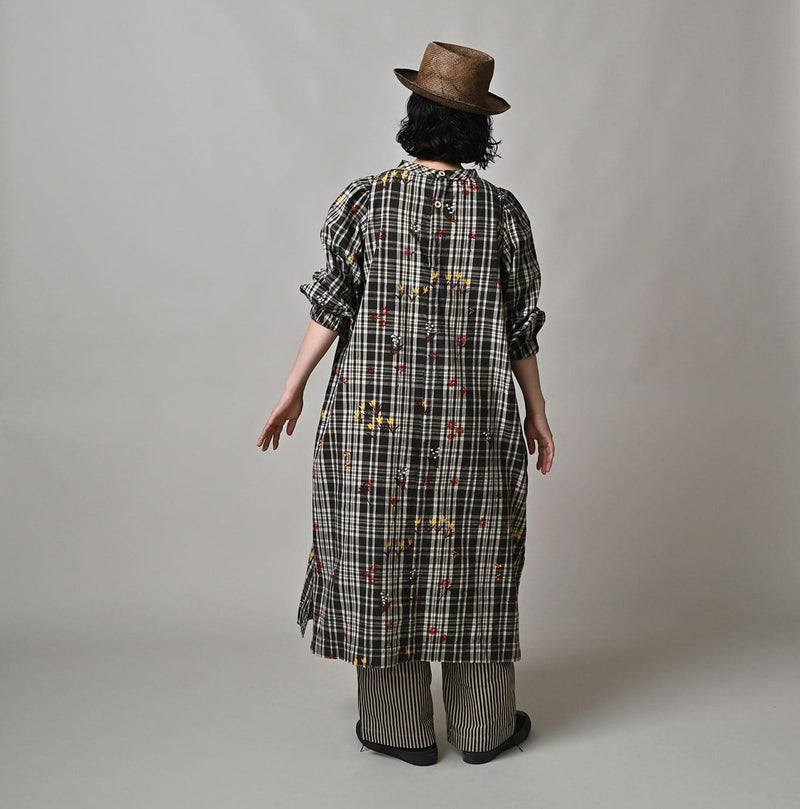 45R Khadi Ox Sajiki Puff Sleeve Dress - Image 7