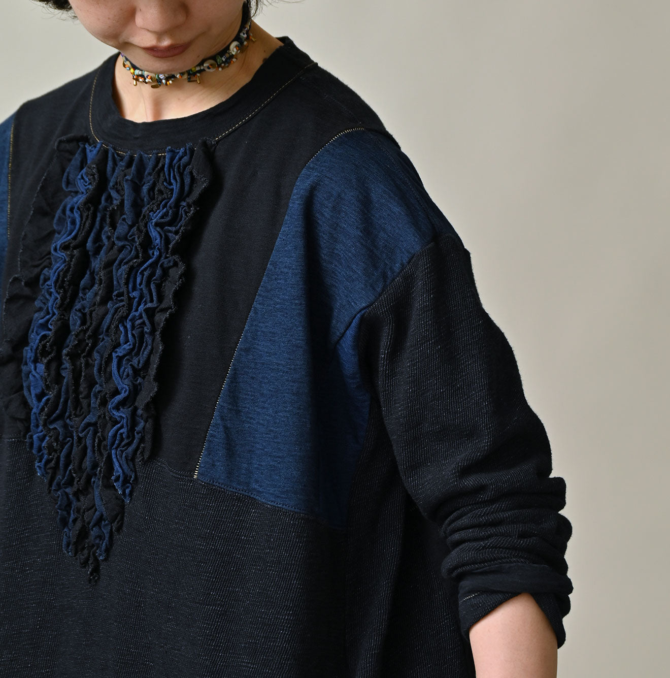 45R Indigo Iroiro Dress